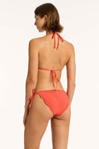 Sea Level Ruffle Triangle Bikini