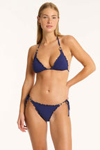 Sea Level Ruffle Triangle Bikini