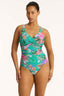 Sea Level Cross Front Rouched Swimsuit