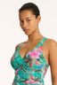 Sea Level Cross Front Rouched Swimsuit