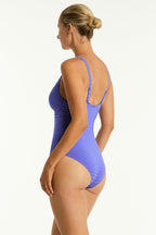 Sea Level Panel Line Swimsuit