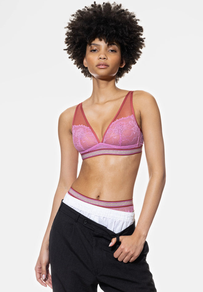 Mey Poetry Style Bubblegum Triangle Bralette