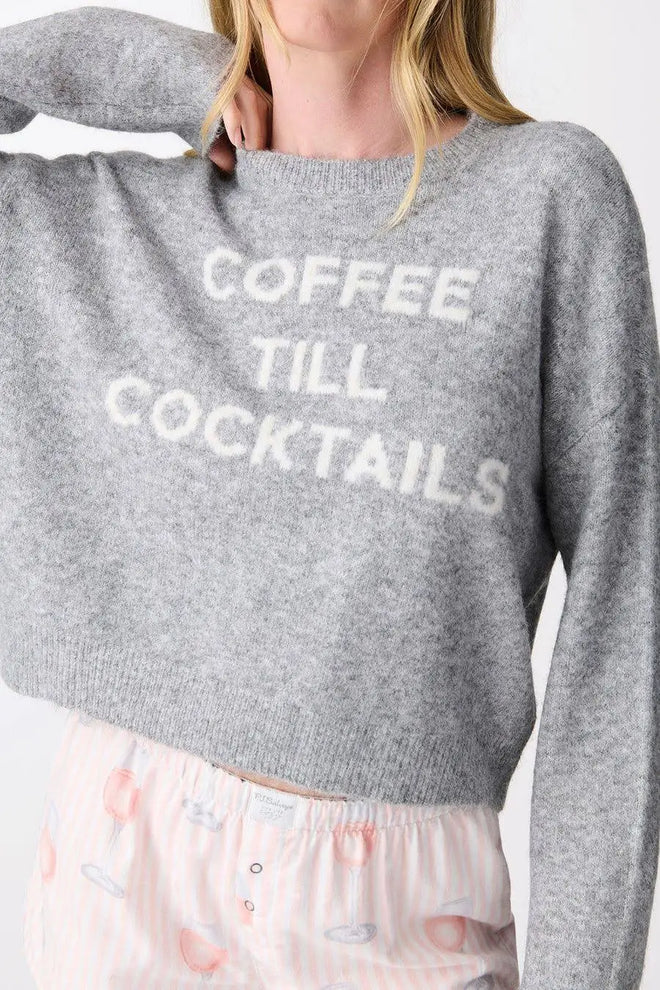 PJ Salvage Coffee Till Cocktails Crew Neck Sweater