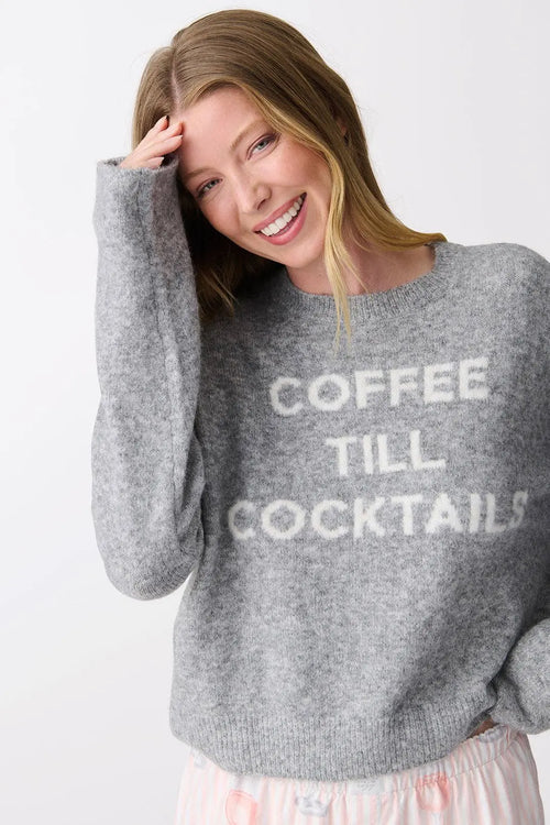 PJ Salvage Coffee Till Cocktails Crew Neck Sweater