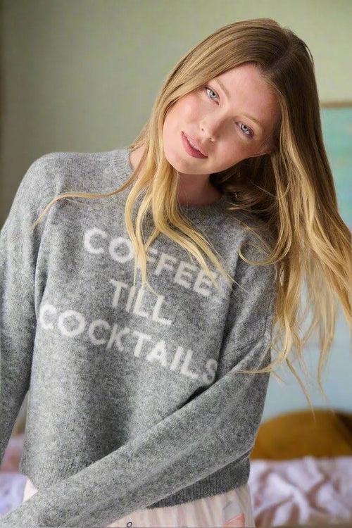 PJ Salvage Coffee Till Cocktails Crew Neck Sweater