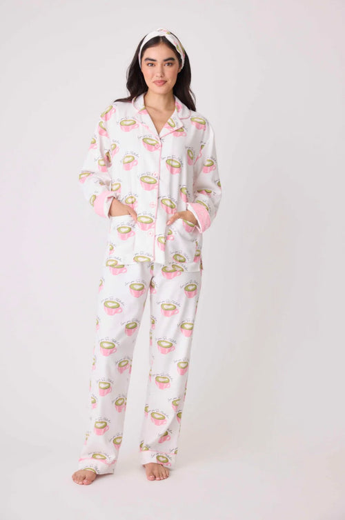 PJ Salvage Love You So Matcha Flannel Set