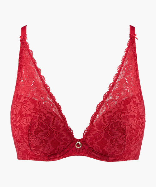 Aubade Rosessence Plunge Bra HK12-Gala Red