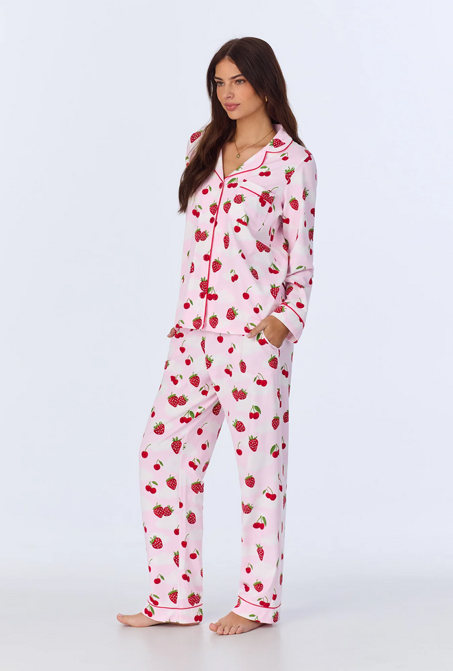 Bedhead Pajamas Berry Souffle Classic Long Sleeve PJ Set