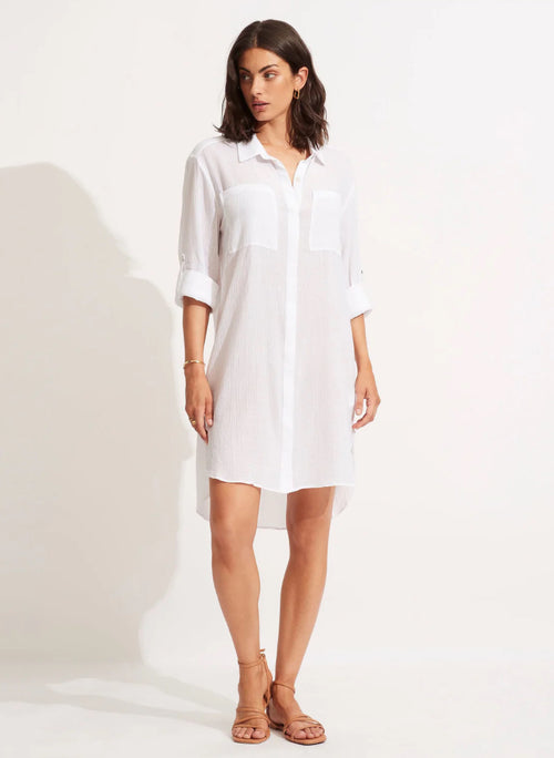 Seafolly Crinkle Twill Beach Shirt