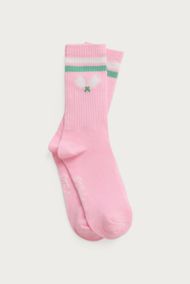 PJ Salvage Happiest on the Court Ribbed Crew Socks