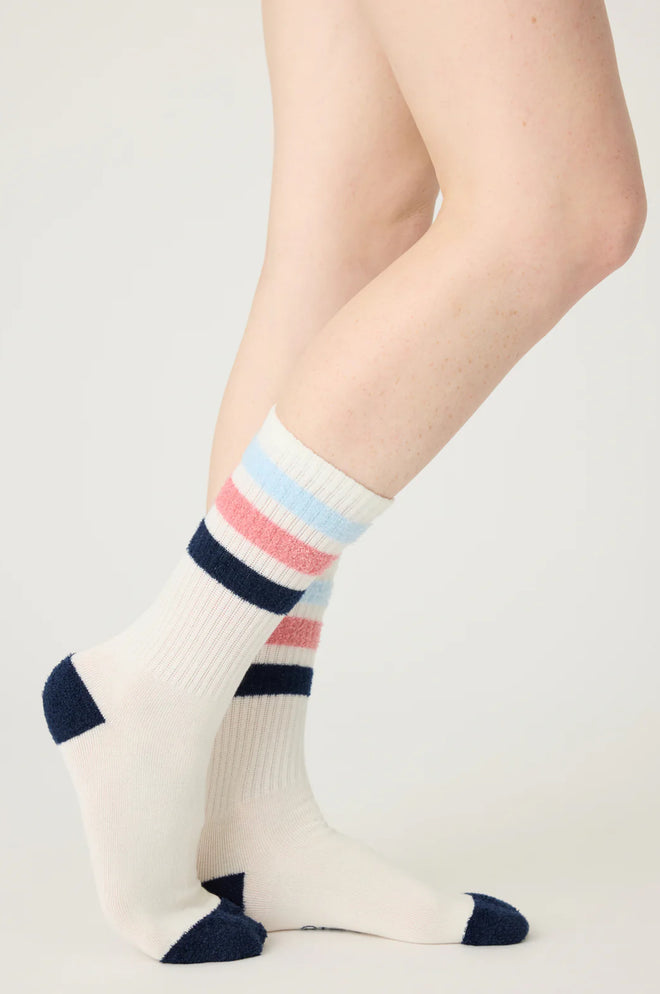 PJ Salvage Back on Track Ribbed Crew Socks