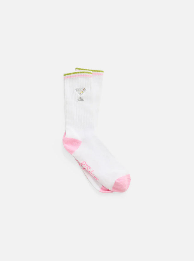 PJ Salvage Playful Prints Ribbed Martini Crew Socks