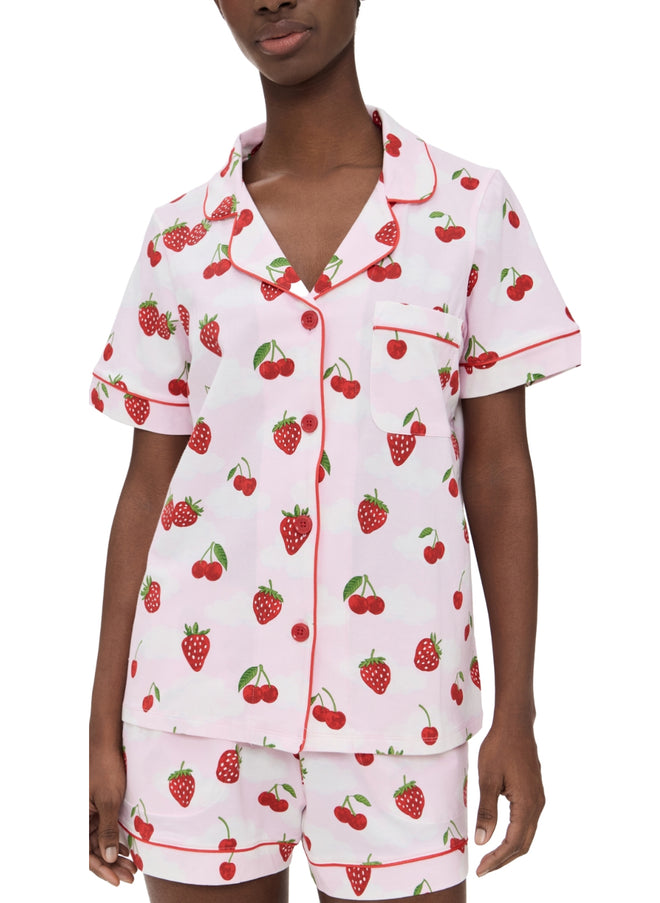 Bedhead Pajamas Berry Souffle Short Sleeve and Short PJ Set