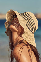 Sea Level Black and Natural Bucket Hat