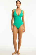 Sea Level Panel Line Swimsuit