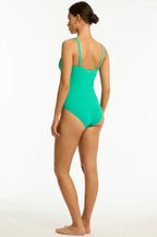 Sea Level Panel Line Swimsuit