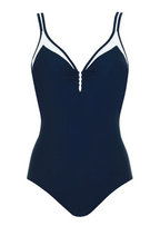 Sunflair Navy V Neck Swimsuit