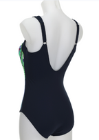 Sunflair Navy Palm Leaves Swimsuit
