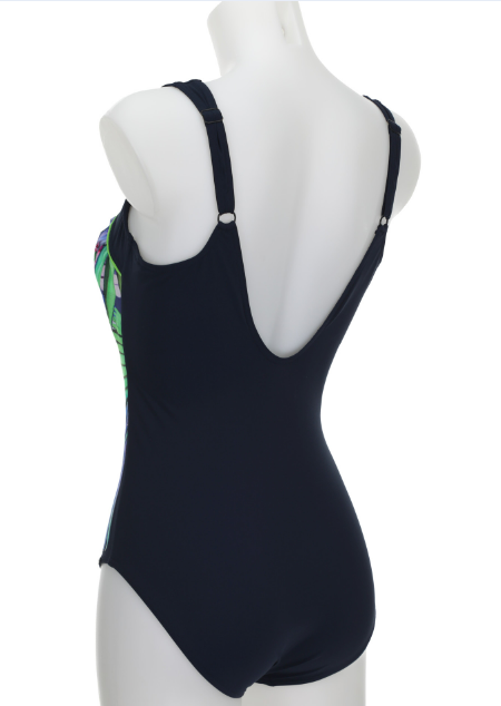 Sunflair Navy Palm Leaves Swimsuit