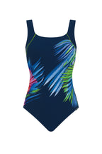 Sunflair Navy Palm Leaves Swimsuit