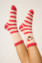 PJ Salvage Cozy Crew Socks with Grip