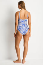 Sea Level Cross Front Rouched Swimsuit