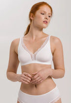 Hanro Cotton Lace Trim Wireless Bra
