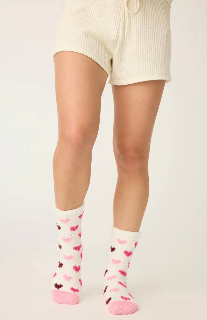 PJ Salvage Cozy Crew Socks with Grip