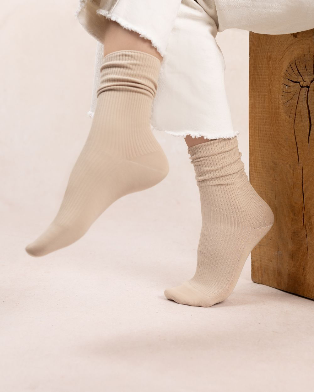 BleuForet Ribbed Combed Cotton Sock