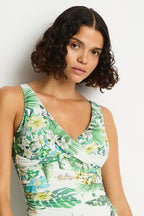 Sea Level Cross Front Rouched Swimsuit