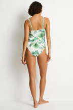 Sea Level Cross Front Rouched Swimsuit