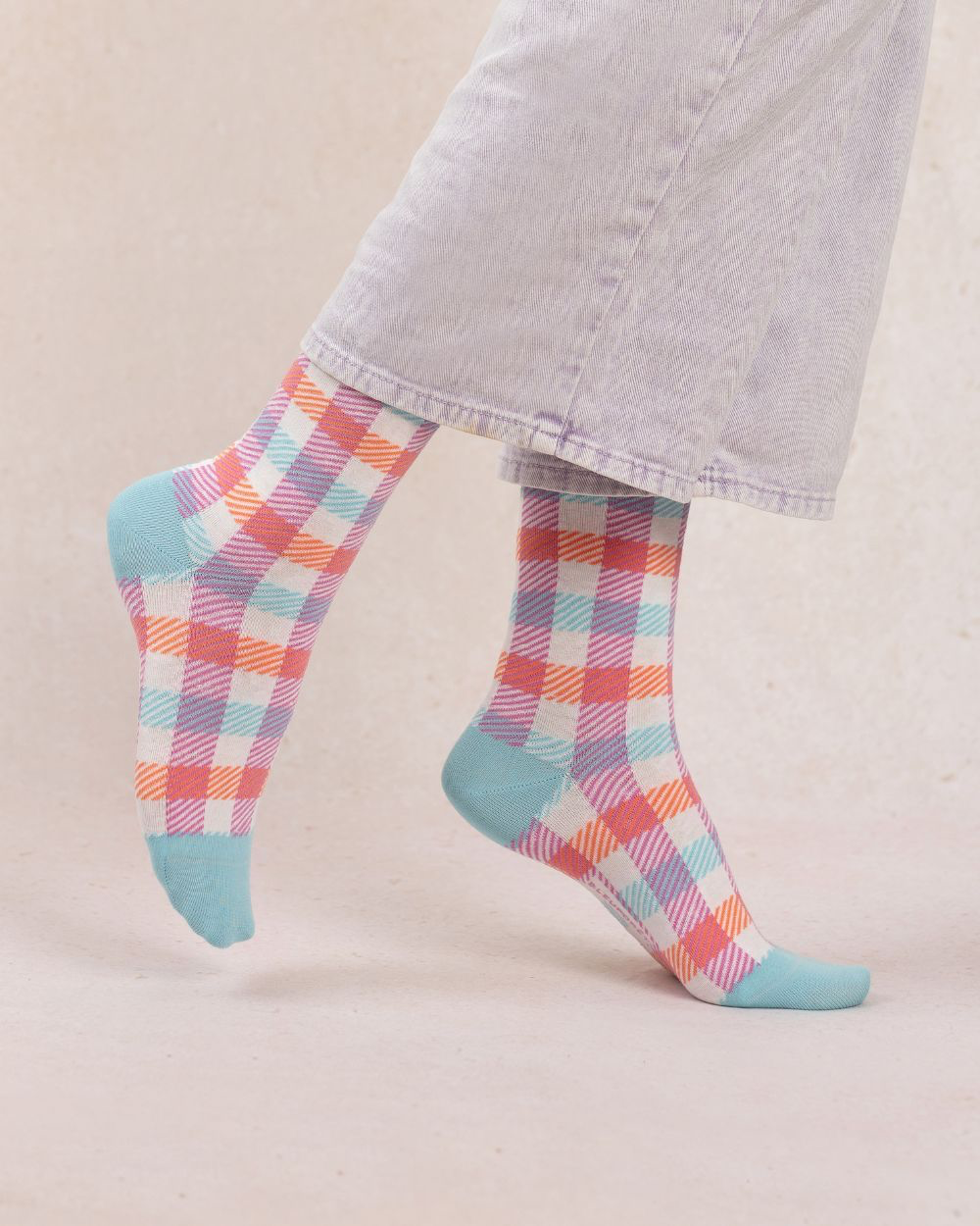 BleuForet Cotton Checkered Socks
