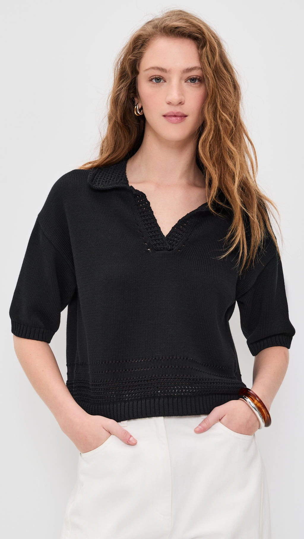 Velvet Winslow Pima Cotton Sweater Polo