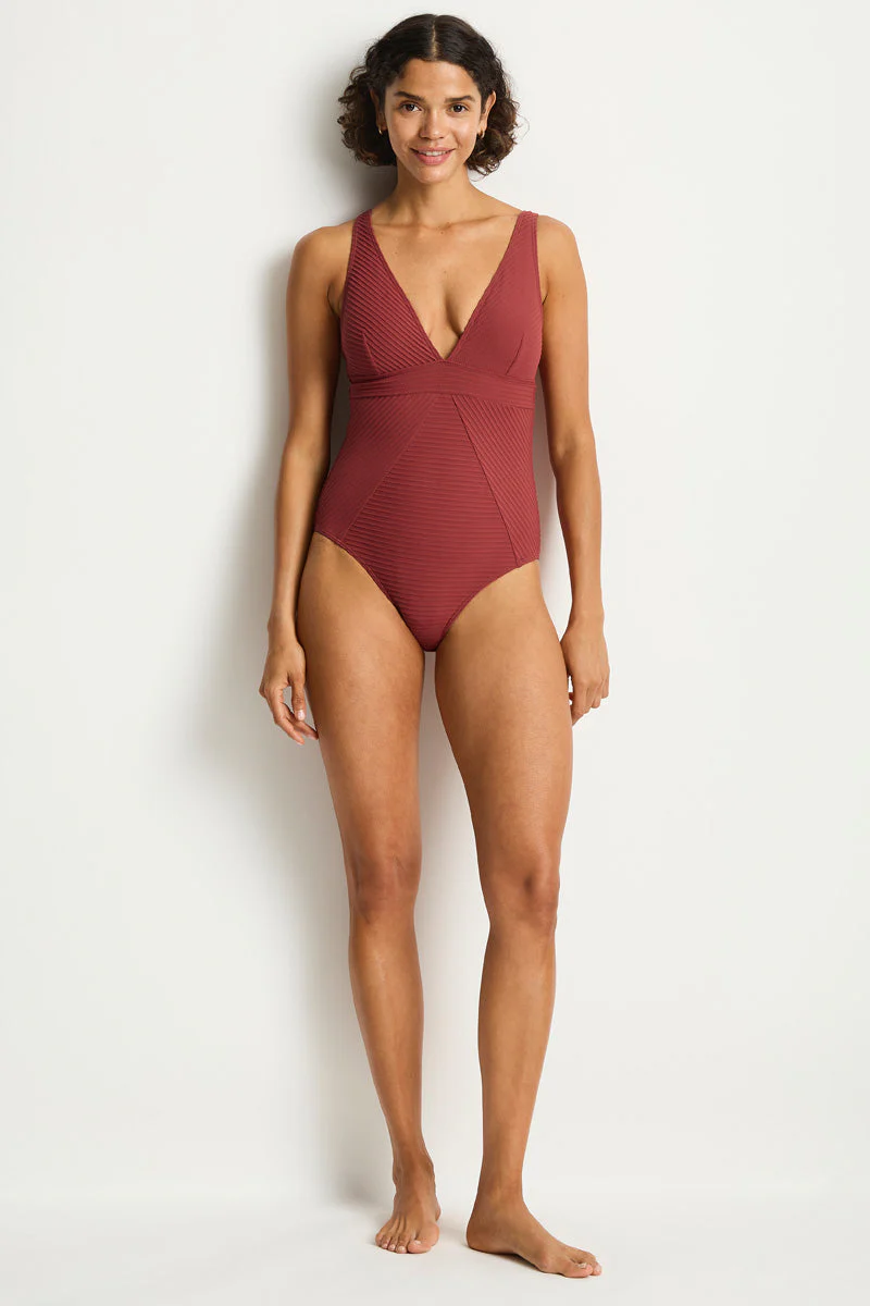 Sea Level Panel Line Swimsuit