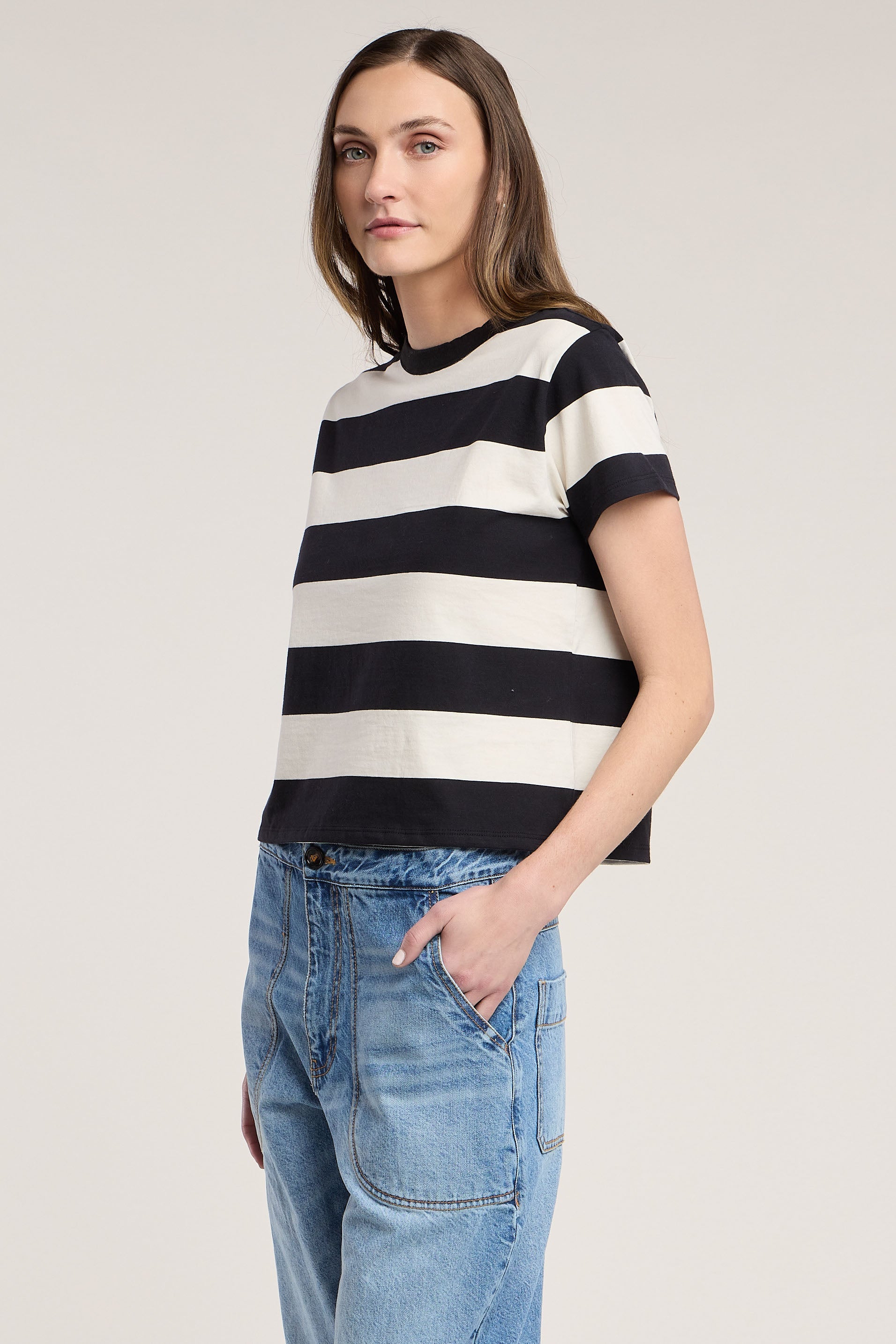 Velvet Fiona Jersey Stripe Top