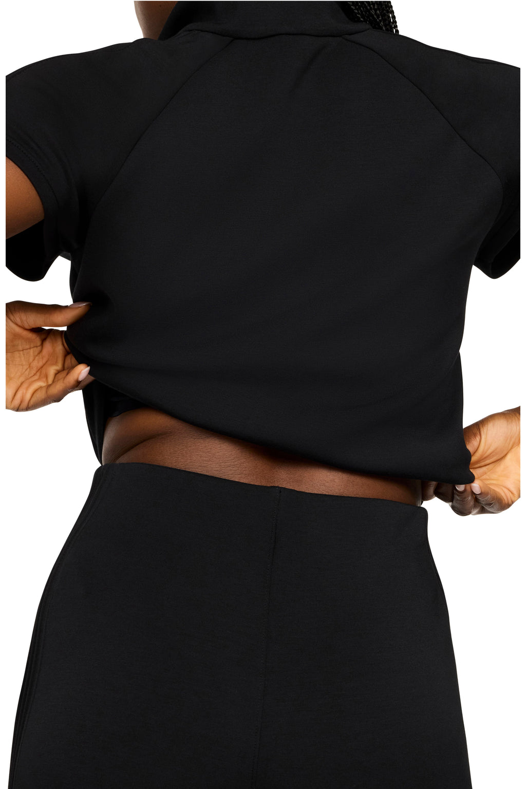 Spanx Air Essentials Pintuck Half Zip Jumpsuit