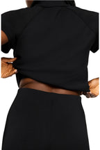 Spanx Air Essentials Pintuck Half Zip Jumpsuit