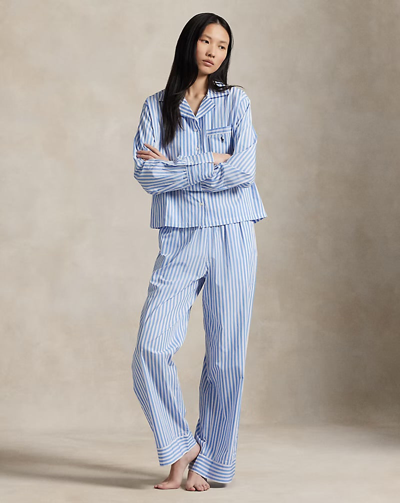 Ralph Lauren 100% Cotton Stripe Long PJ Set