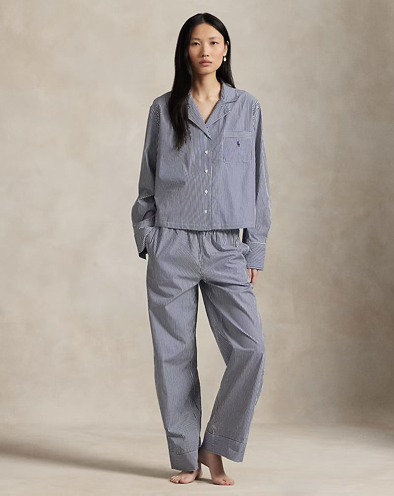 Ralph Lauren 100% Cotton Stripe Long PJ Set
