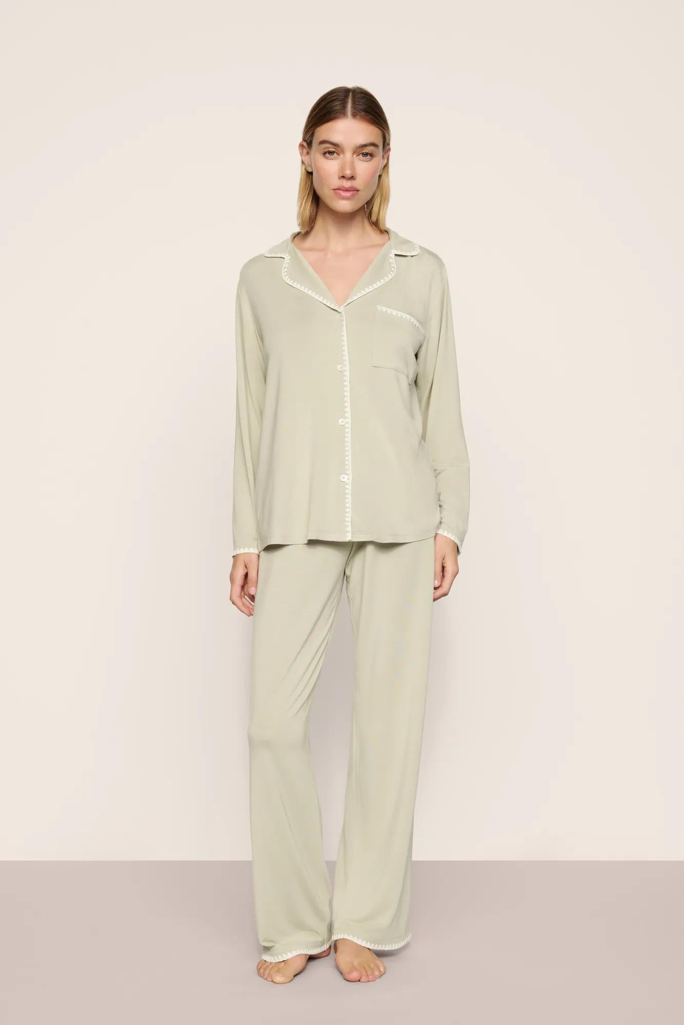 Eberjey Frida Classic Long PJ Set