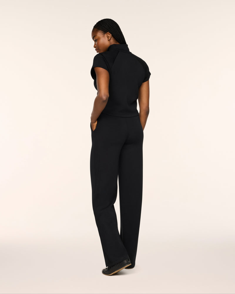 Spanx Air Essentials Pintuck Half Zip Jumpsuit