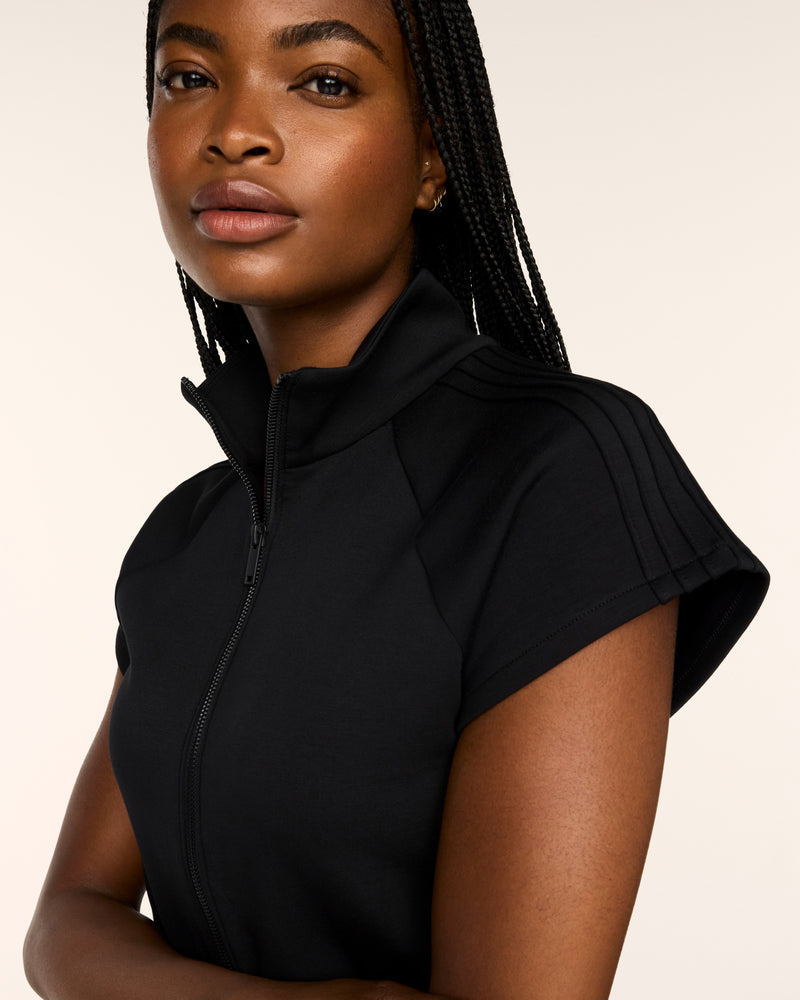 Spanx Air Essentials Pintuck Half Zip Jumpsuit