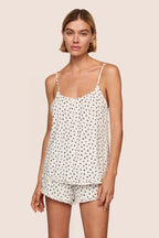 Eberjey Gisele Printed Ruffle Cami & Shortie Set