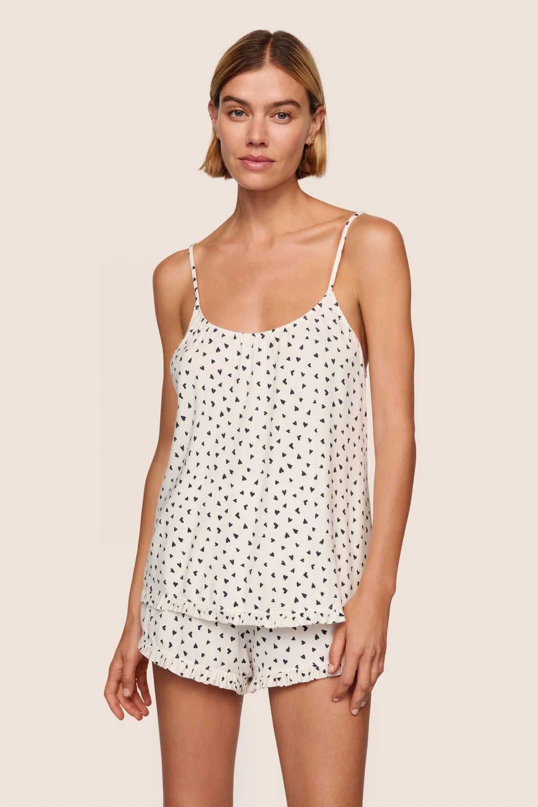 Eberjey Gisele Printed Ruffle Cami & Shortie Set