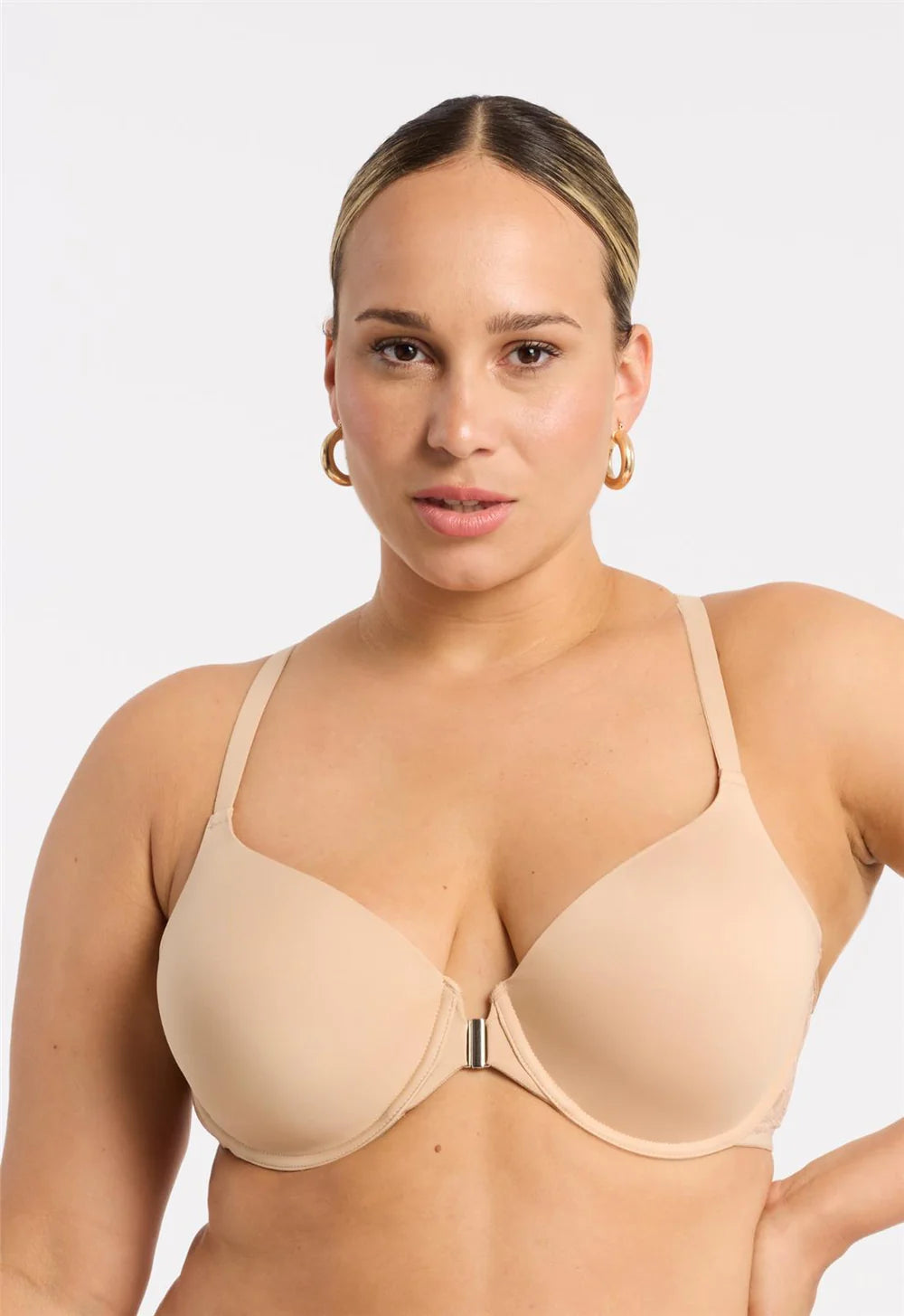 Montelle Front Closure Racerback Plunge Bra