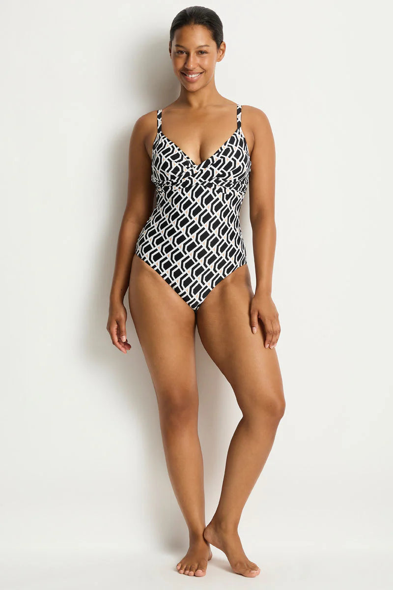 Sea Level Cross Front Scoop Back Swimsuit