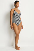 Sea Level Cross Front Scoop Back Swimsuit