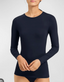 Hanro Soft Touch Navy/Grey Long Sleeve