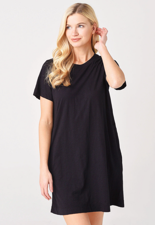 Velvet Cotton Slub SS Dress - Leigh04