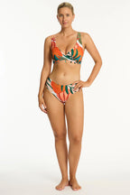 Sea Level Cross Front Mid Rise Bikini